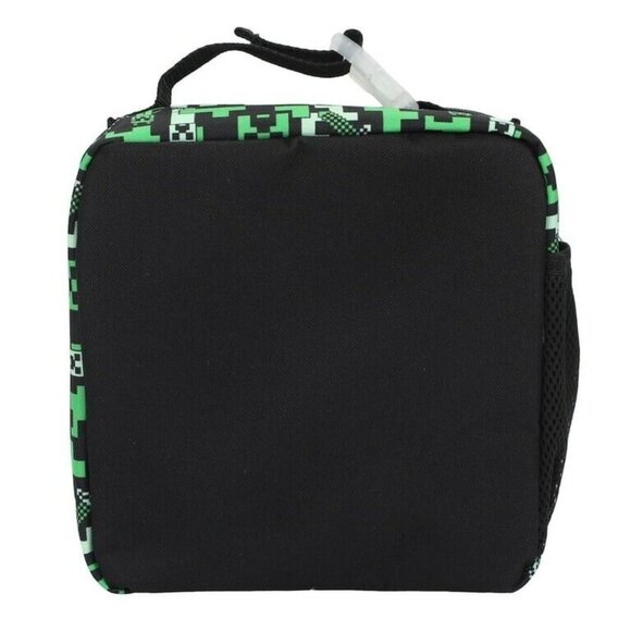 Minecraft Lunch Bag Peeking In Lunch Box with Side Pocket NWT Gift Present Schoo - Picture 6 of 8